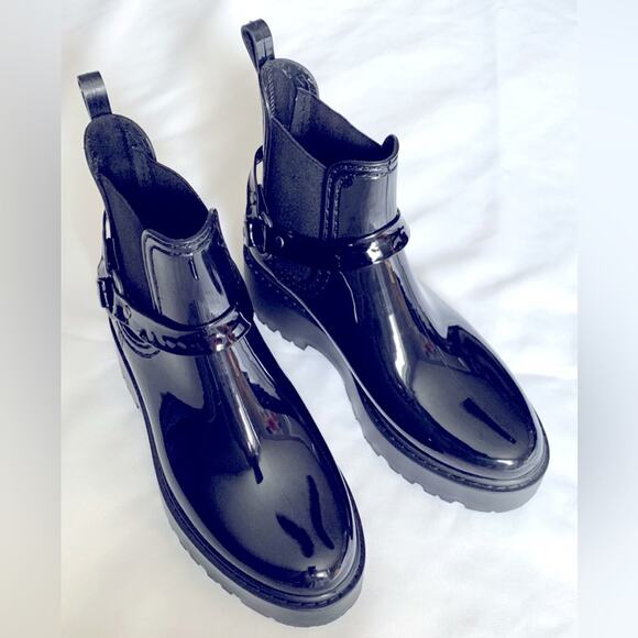 ZODIAC Women’s Rain Boots, Chunky Sole, Gorpcore, Whimsigoth, Pull-On, Size 8 - Picture 2 of 12